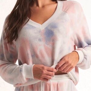 Z Supply Candy Skies Tie Dye V-Neck Top